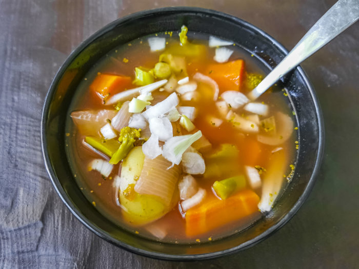 Sopa de Detox simples para perda de peso