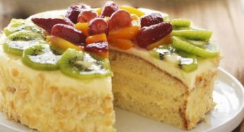 Receita de Bolo de Salada de Frutas