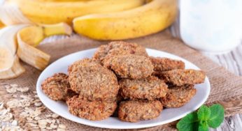 Receita de Cookie de Banana com Aveia