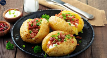 Receita de Batata Recheada com Bacon e Requeijão