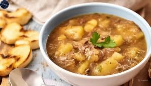 Receita Caldo de Mandioca com Costela Desfiada