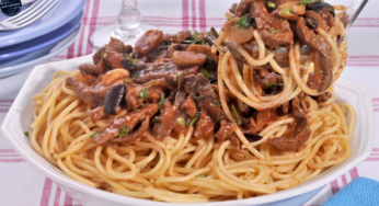 Receita de Macarronada com Isca de Carne