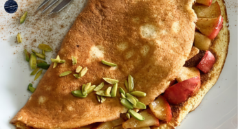 Receita de Panqueca de Maçã e Aveia