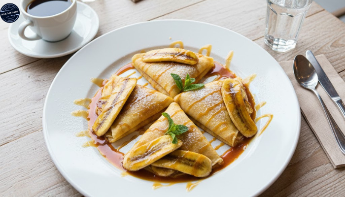 Receita de Crepe com Banana Caramelizada