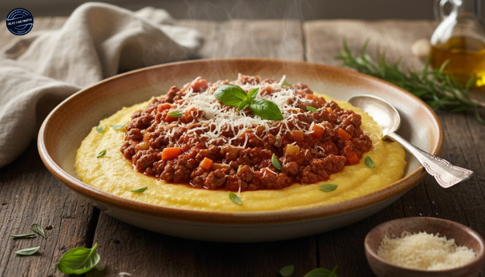 Receita de Polenta com Carne Moida