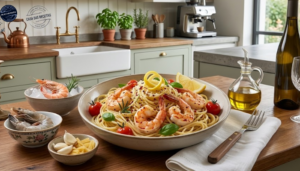 Receita de Espaguete com Camarões