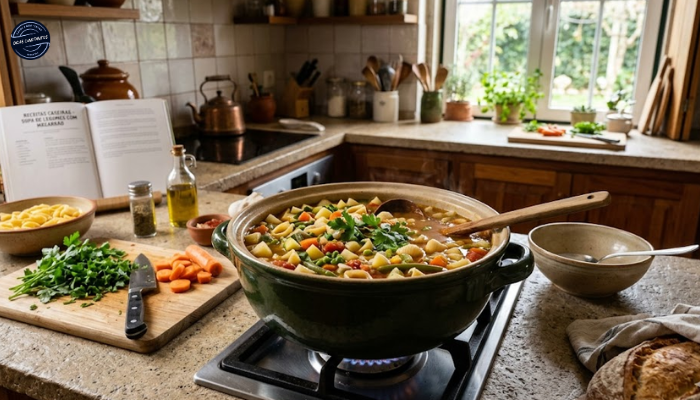 Receita de Sopa de Legumes com Macarrão