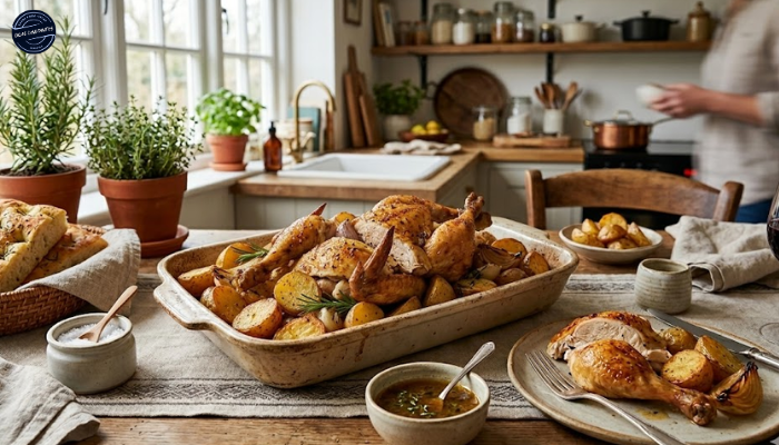 Receita de Frango Assado com Batatas