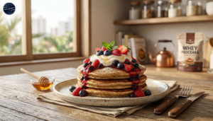 Receita de Panquecas de Frutas Com Whey