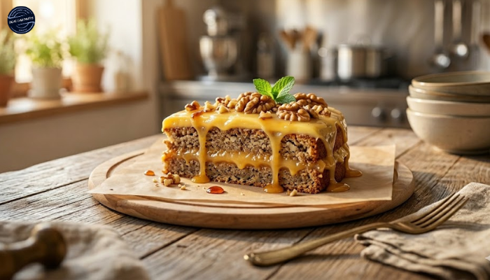 Receita de Bolo de Nozes com Baba de Moça