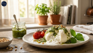 Receita de Burrata com Pesto