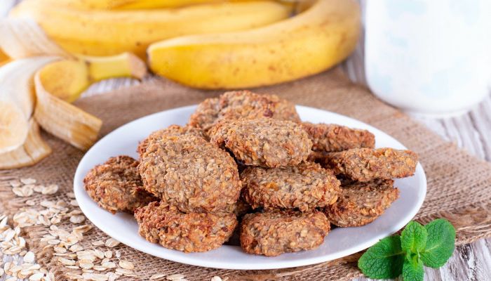 Receita de Cookie de Banana com Aveia