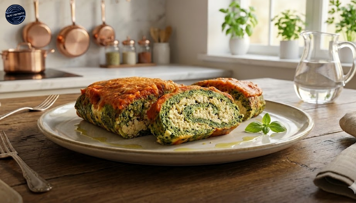 Receita de Rocambole de Espinafre