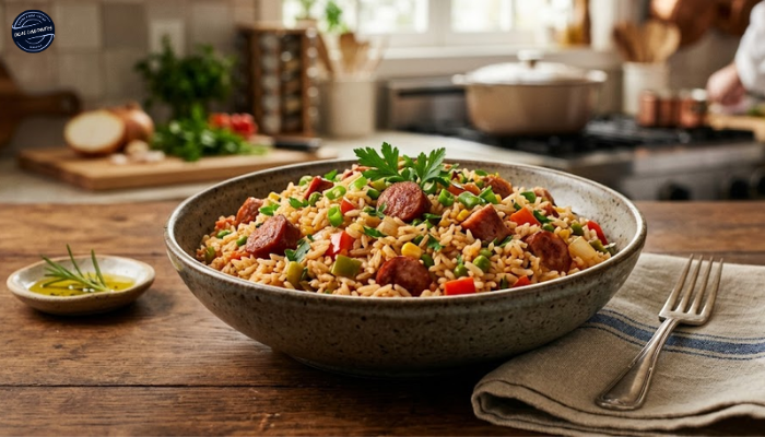 Receita de Arroz de Calabresa